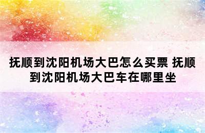 抚顺到沈阳机场大巴怎么买票 抚顺到沈阳机场大巴车在哪里坐